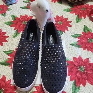 Michael Kors Black Studded Women's Slip Ons